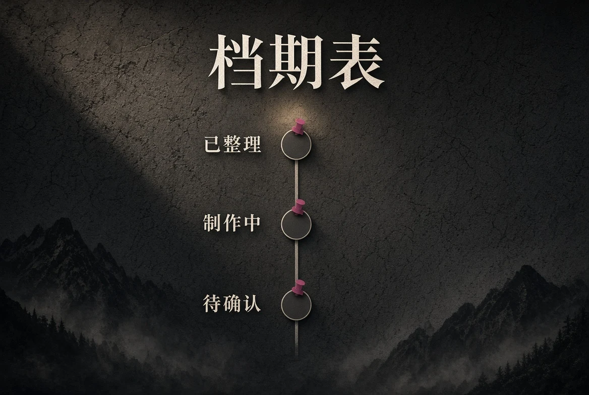 档期表：状态比虚假倒计时更有用